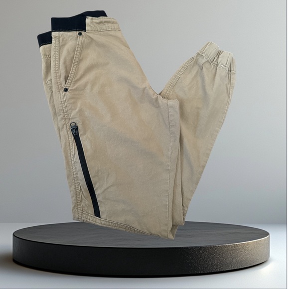 Levi's Denizen Women's Sweatpants Grey Elastic Waist Zip Pockets Size W28 Khaki. - Picture 2 of 13